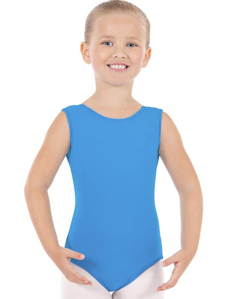 Eurotard 4489 Girls Microfiber Tank Leotard Turquoise